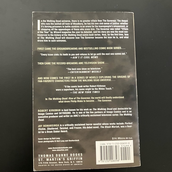 The Walking Dead Book Rise of the Governor used condition - Picture 3 of 6